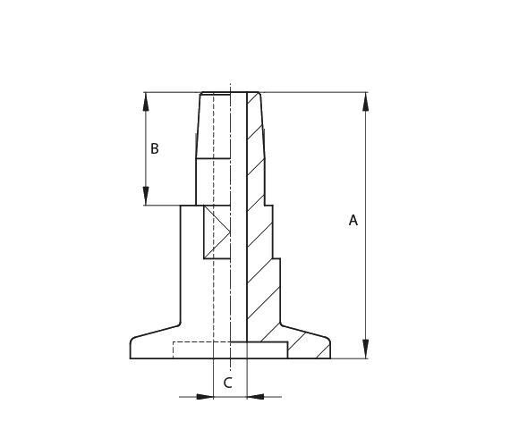 Adapter ISO-KF / NPT Zeichnung