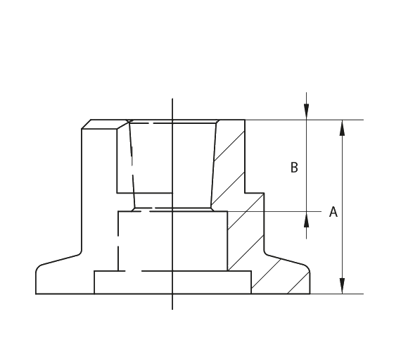 Adapter ISO-KF / NPT Zeichnung